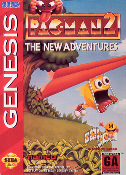 Pac-Man 2 The New Adventures box art for Sega Genesis